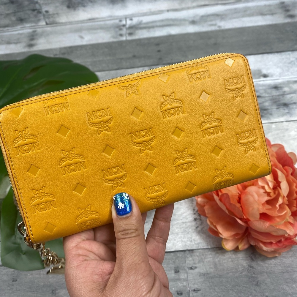 MCM klara zip around wallet viseto large mango - Picture 5 of 7